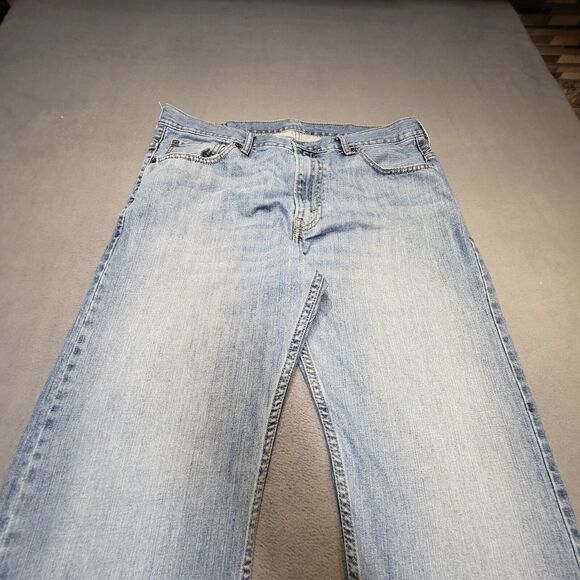 Levi's 569 Loose Fit Jeans Mens 38x31 Blue Denim Straight Leg Distressed - Picture 2 of 10